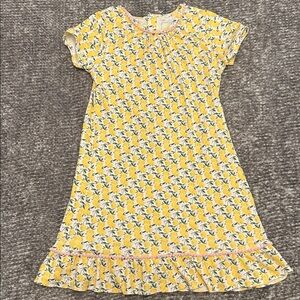 NWOT Lila & Hayes Pima lemon print Short Sleeve Dress size 7